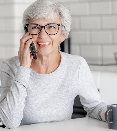 Woman talking on phone